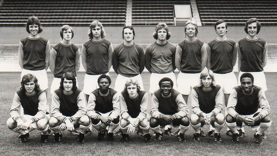 1974/75 Youth team photo at the Boleyn Ground
