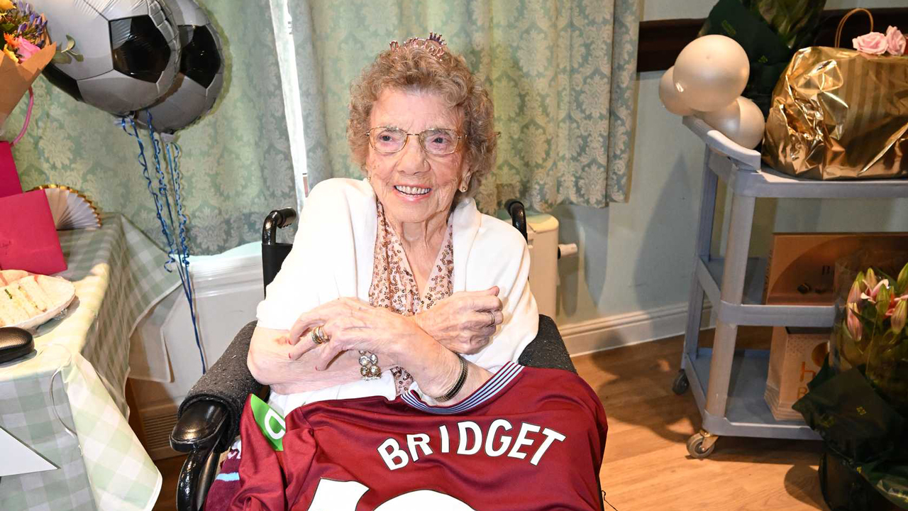 LOYAL HAMMER BRIDGET HUGHES CELEBRATES HER 102ND BIRTHDAY!