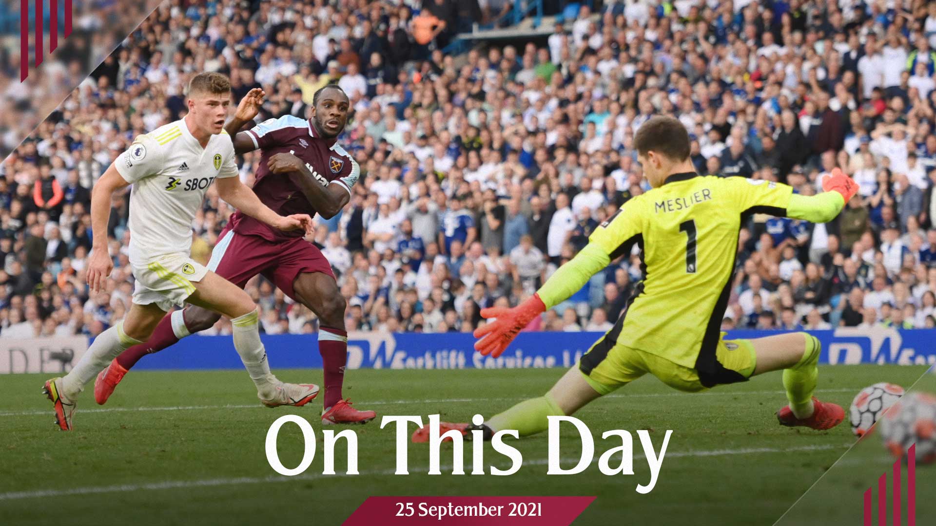 Michail Antonio scores at Leeds United in September 2021