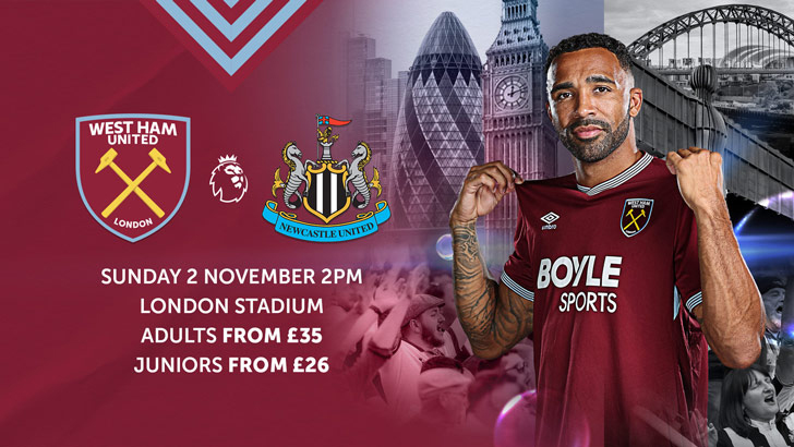 Newcastle October 2025 ticket graphic